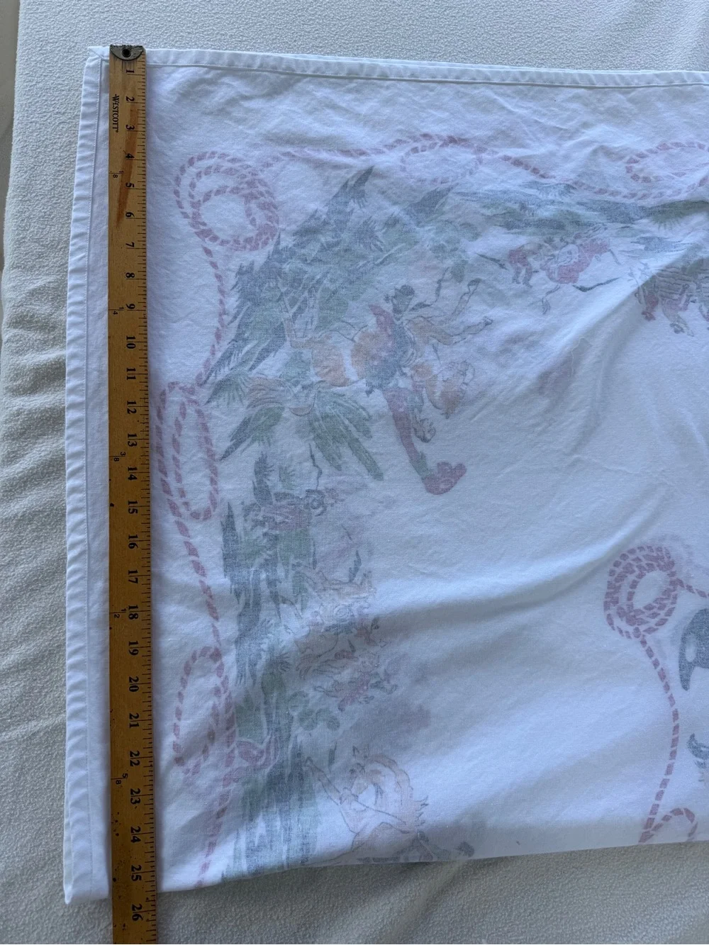 Retro style moda home cowboy western Rodeo rope Print Tablecloth 50”x50” cotton